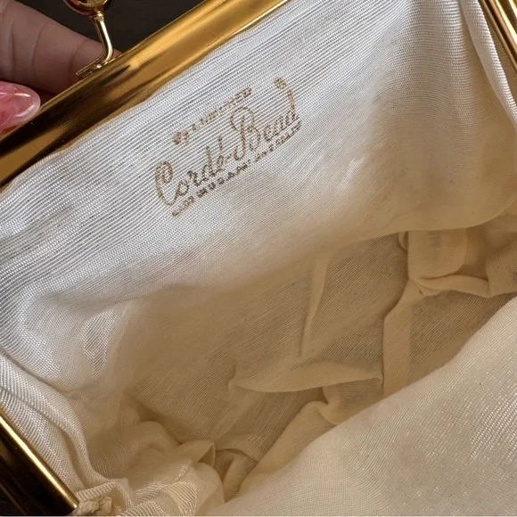 Vintage NWT Corde Bead Beaded Floral Purse Bag Deadstock - Picture 9 of 12